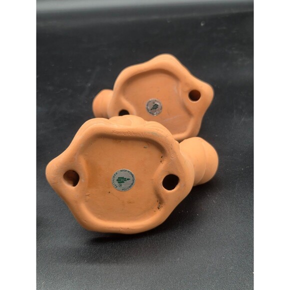 Partylite Set of 2 Turte Terrecotta Candle Holders with Battery Operated Candles - Picture 11 of 16